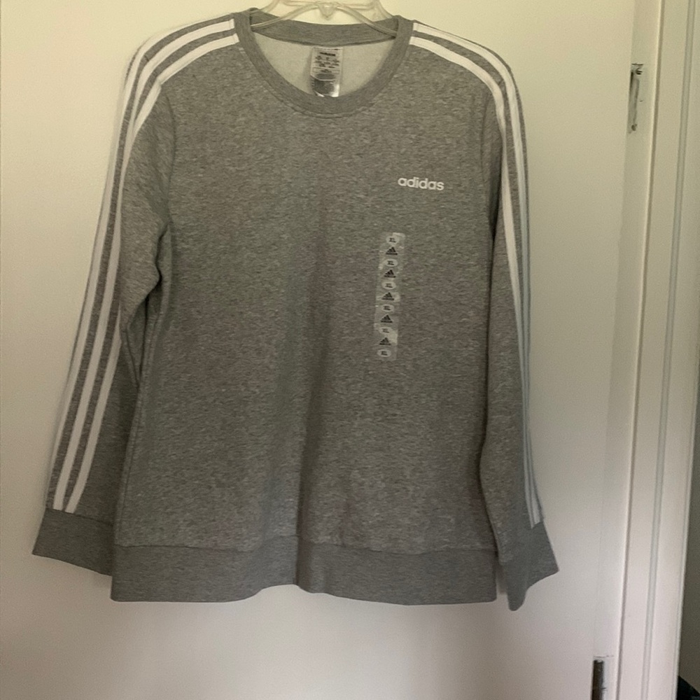 Brand new heather gray Adidas sweatshirt. Never worn.